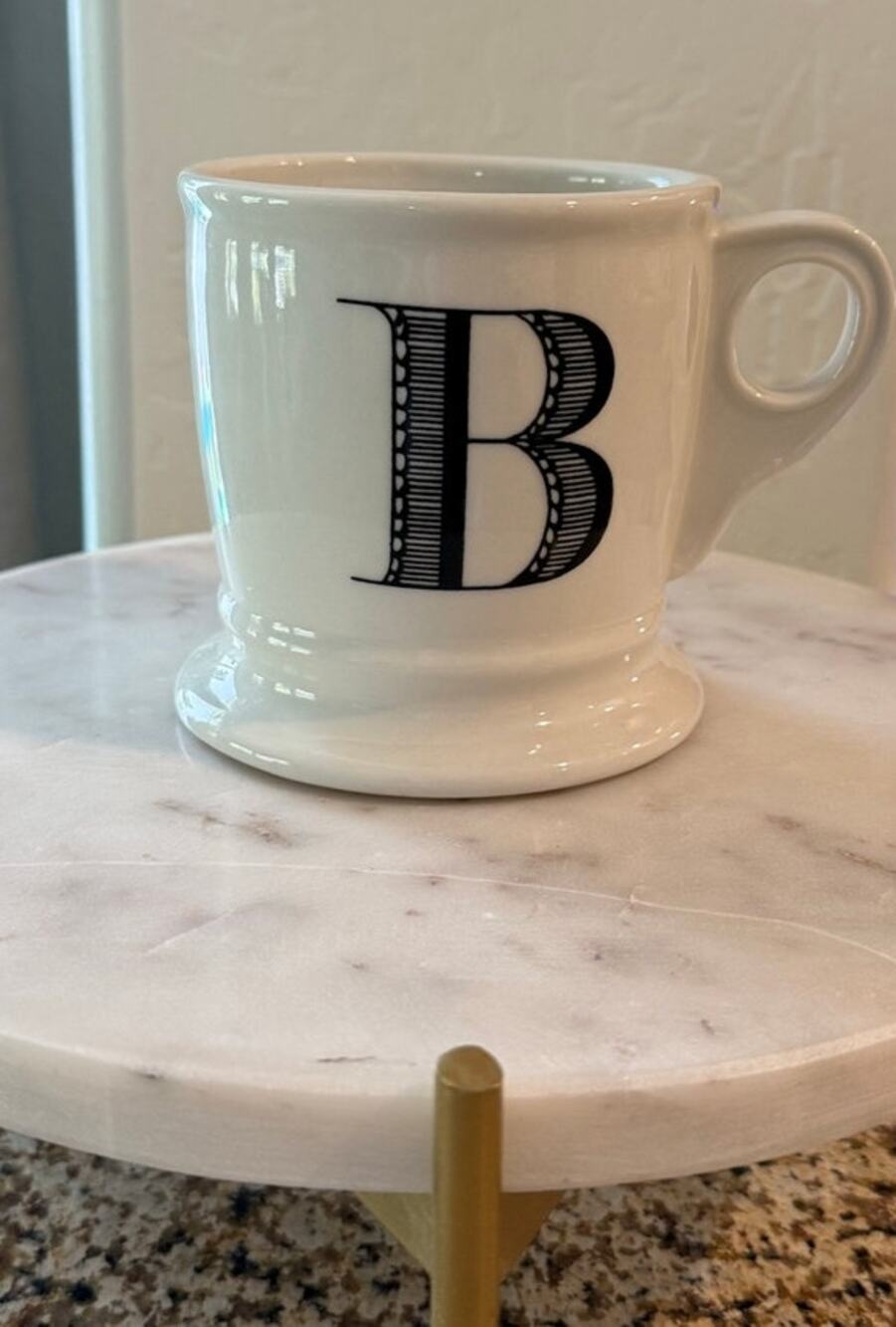Anthropologie Monogram Mug Letter B